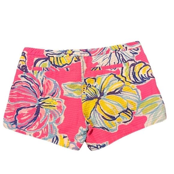 Lilly Pulitzner pink shell chino shorts size 0 - Picture 2 of 6